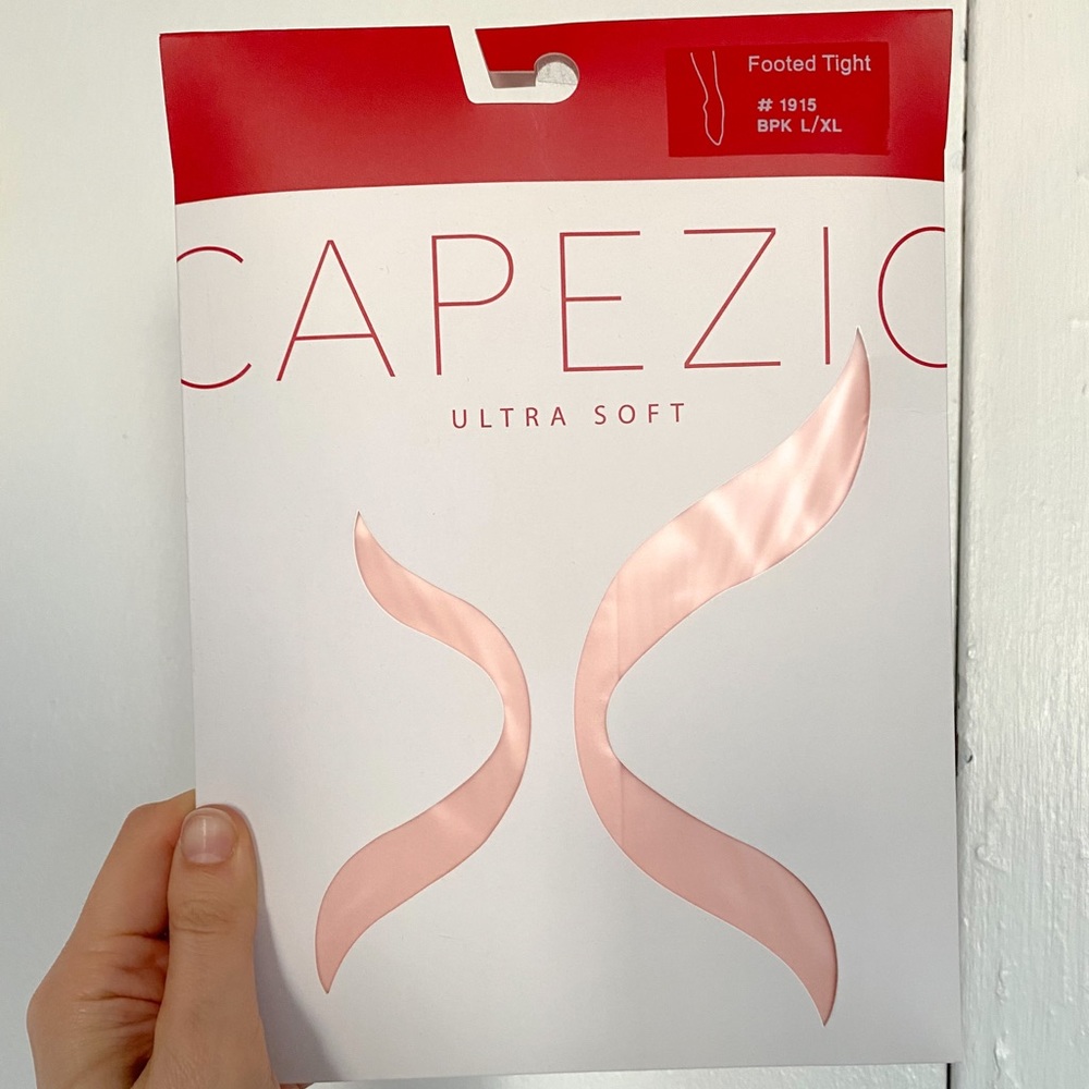 NWT Capezio Ultra Soft Footed Tights | Ballet Pink Color | Size L/XL